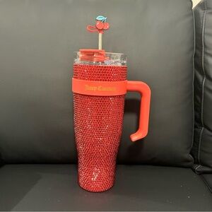 Juicy Couture Red Cherry Bling Rhinestone Tumbler NWT